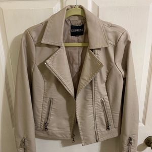 Express Vegan Leather Moto Jacket